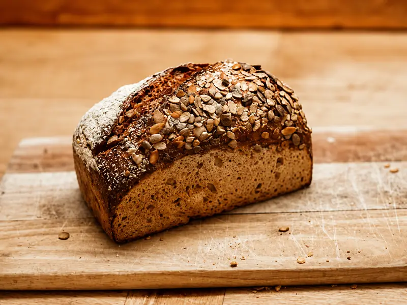 Grumbeerbrot mit Kartoffeln und Kürbis